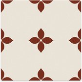 24Supply Plaktegels - Vloer - 10 Stuks - Glans - Portugese bloem - 30x30cm