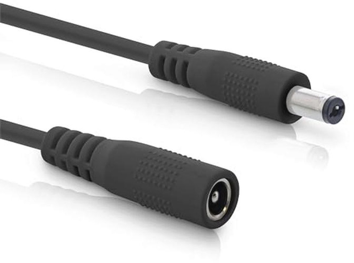 DC verlengkabel voor LED-strips, bewakingscamera's, printers en meer - 5,5 x 2,1 mm, 0,5 m