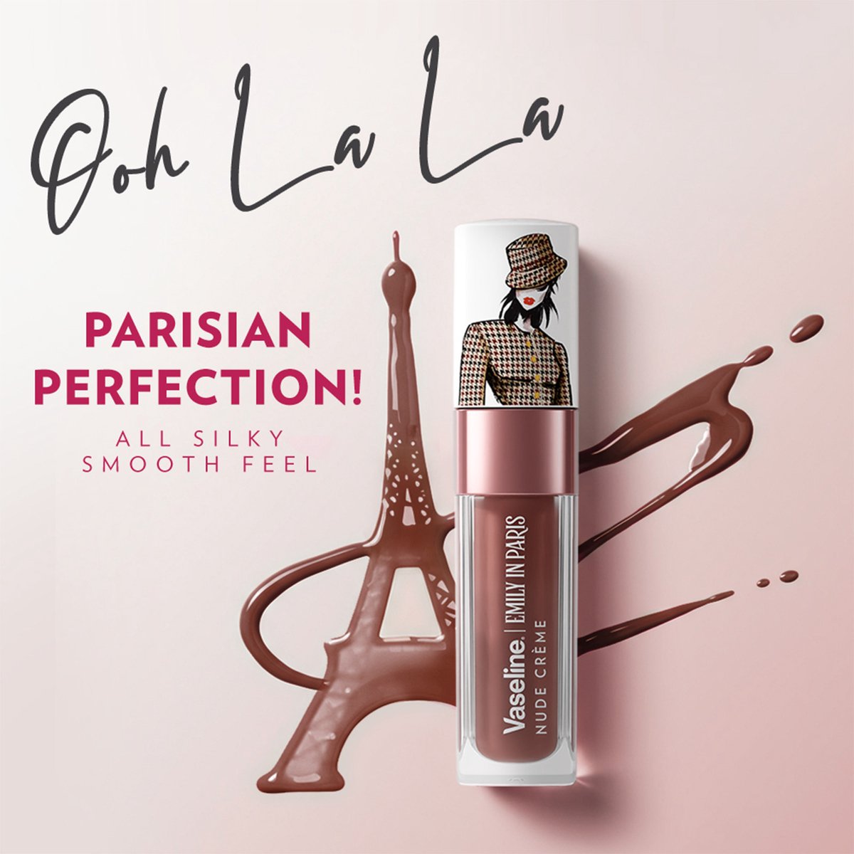 Vaseline x Emily in Paris Lip Oil Nude Crème, getinte lipgloss voor vollere lippen (1x4g) — cadeau in Verzorging - foto 7