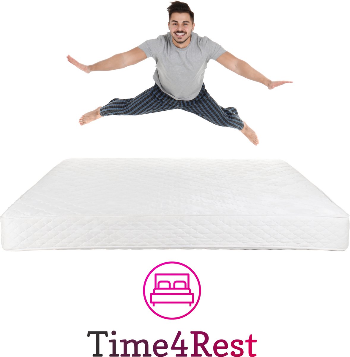 Time4Rest Argon Premium - Topmatras 200x200 cm - Comfortschuim Topper - T30 Schuim - 4 cm Dik - Stevig & Duurzaam