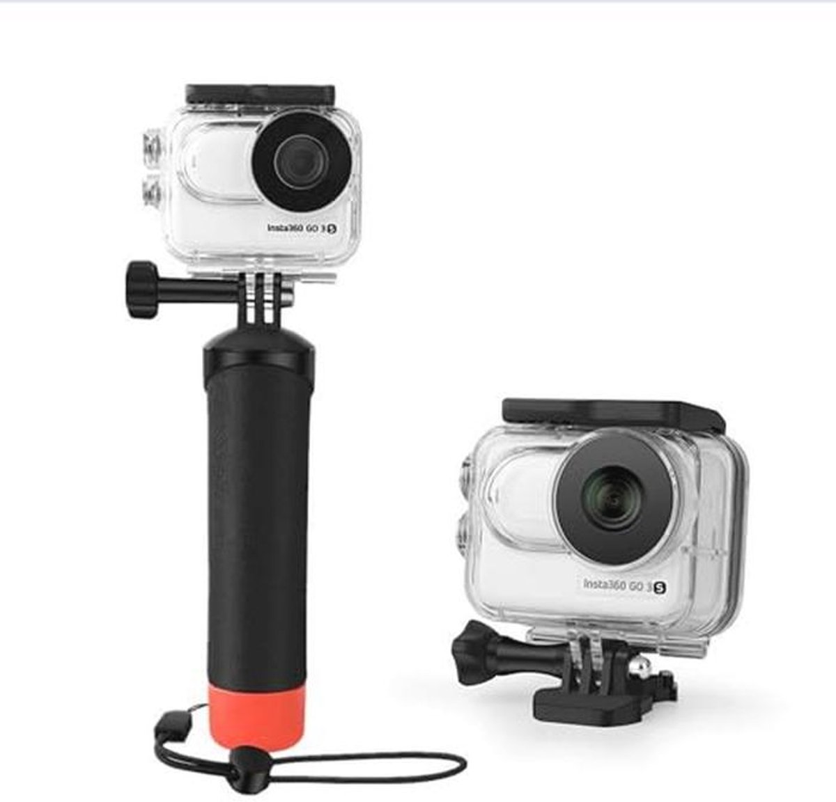 Waterdichte onderwaterbehuizing en drijvende handgreep voor action camera