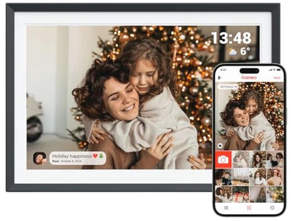 Slimme 10,1 inch WiFi digitale fotolijst met IPS touchscreen