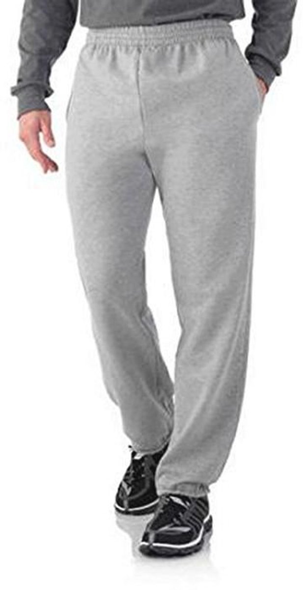 Heren elastische bodem joggingbroek staal grijs XL