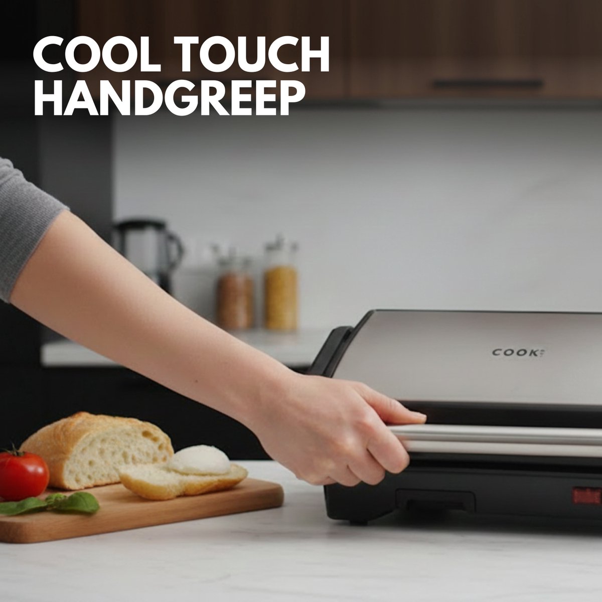 COOK-IT Tosti Apparaat - Contactgrill - Tosti IJzer - 180° Uitklapbaar - Anti-Aanbaklaag - Cool Touch - Croque Monsieur Toestel — cadeau in Kookcadeaus - foto 6