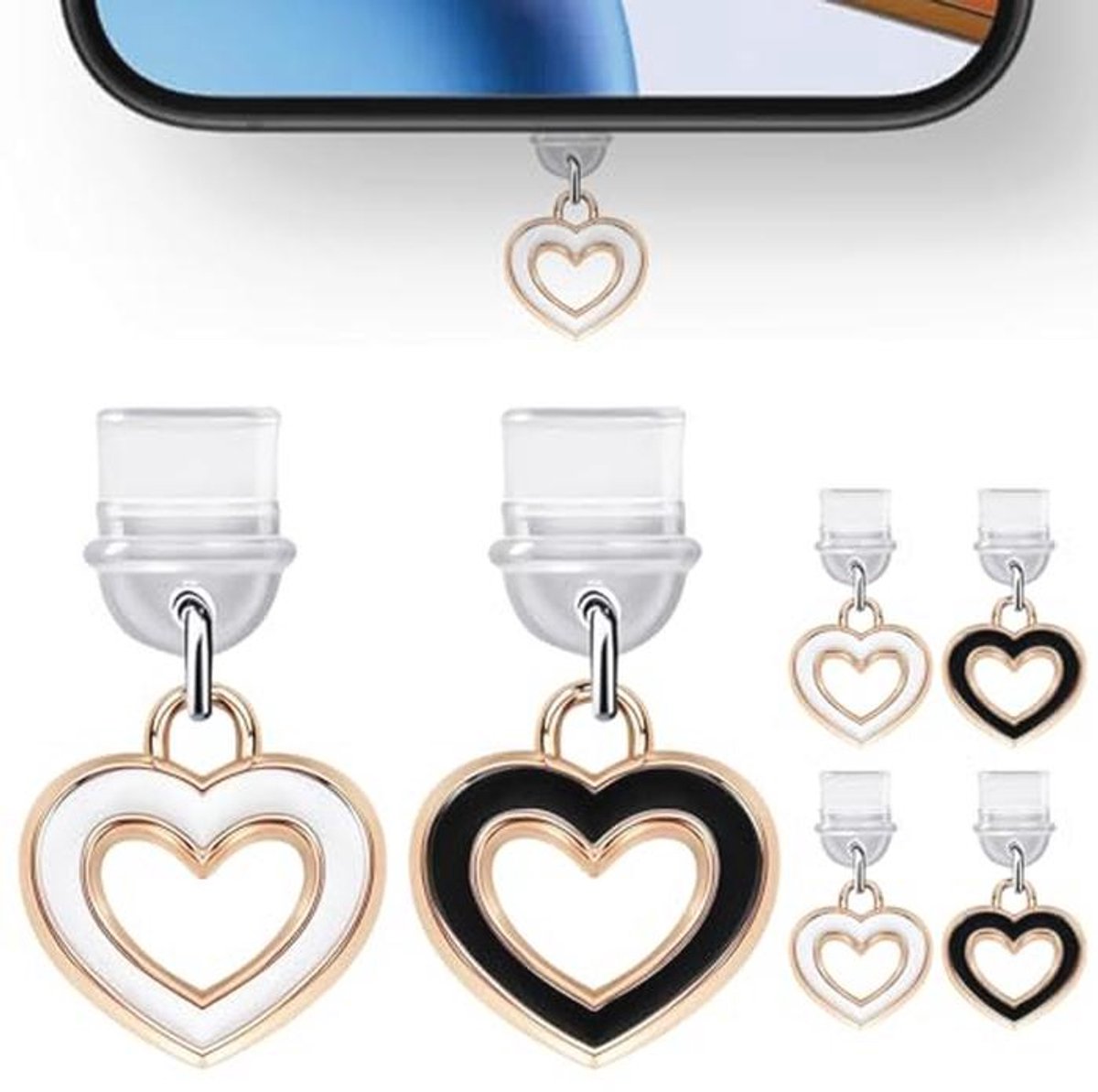 6 Stuks Telefoonstofpluggen voor Mannen - Decoratieve Telefooncharms voor Bescherming van Koptelefoons en Mobiele Apparaten