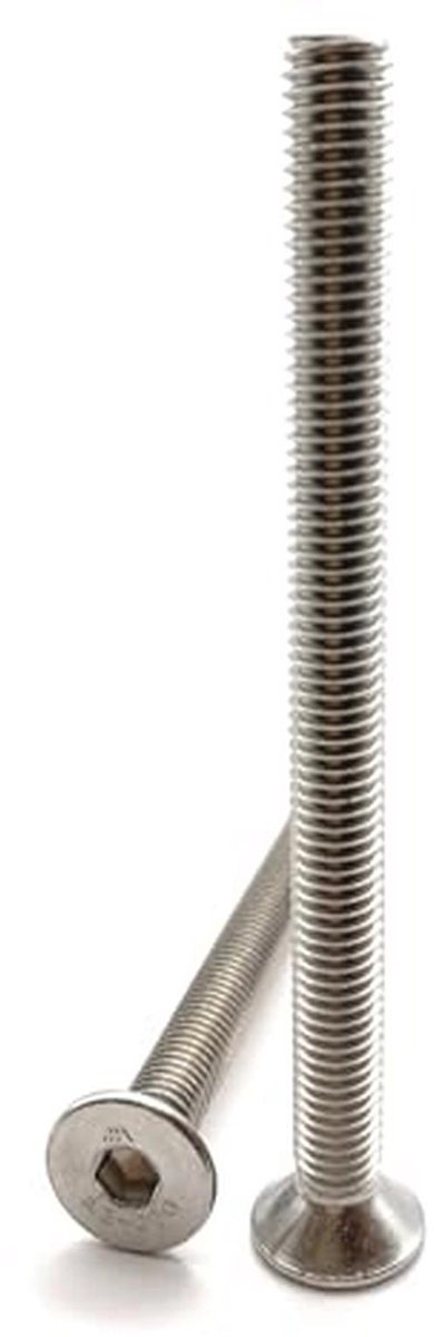 Schroeven M8 x 100 mm - Verzonken Kop Roestvrij Staal A2 - 5 Stuks
