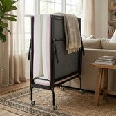 Lit pliant Troonz® Gino 90x200 cm – Lit pliant avec Matras double face en mousse à froid (ferme et moelleux) – Lit d'appoint pour 1 personne