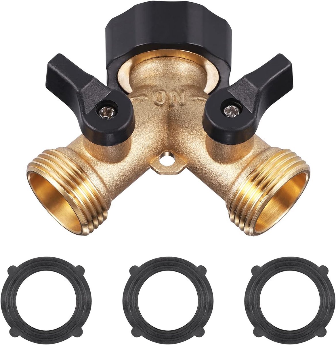 Stunq® Dubbel Werkende Waterverdelersysteem 3/4 Inch met Onafhankelijke Bediening – Voor Wasmachine, Keuken en Tuin