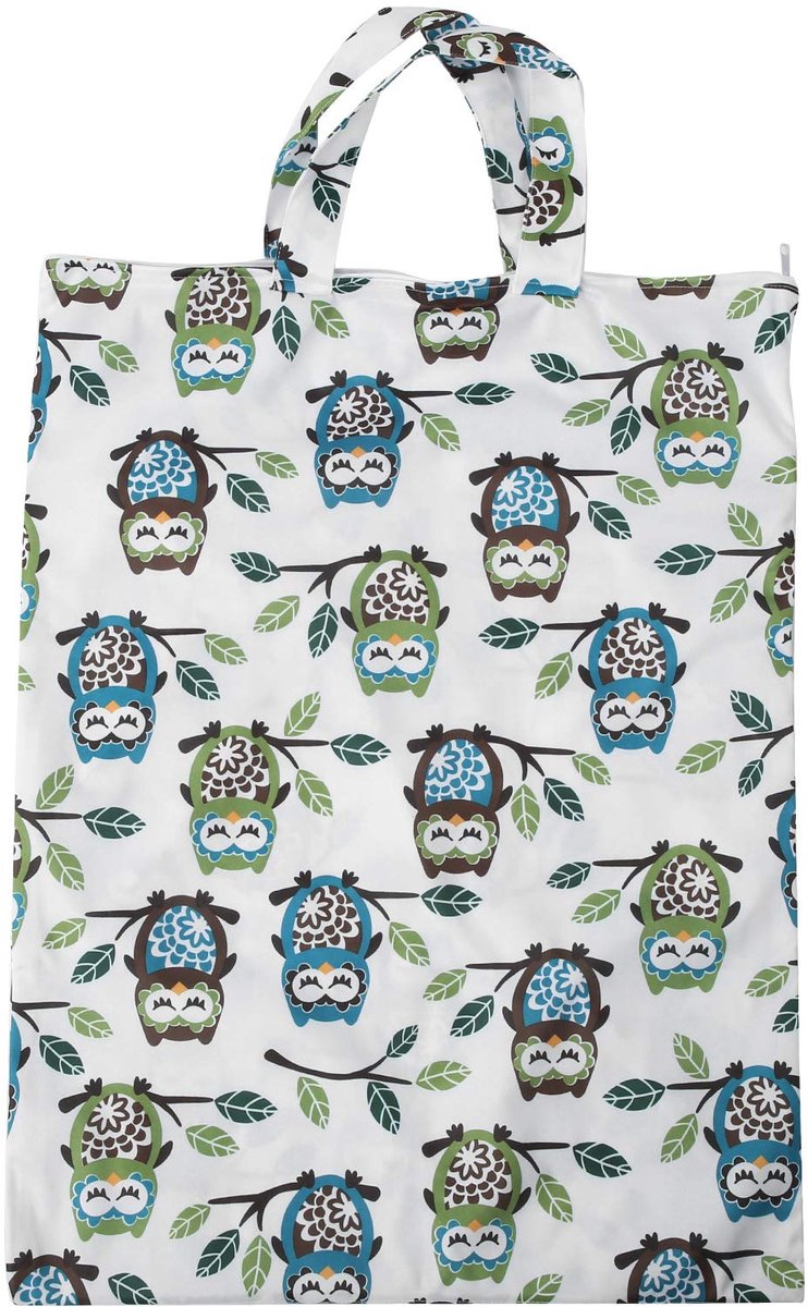 Natte droge tas, waterbestendig, grote capaciteit, alle leeftijden, stoffen snackzakken, herbruikbare wasbare luierorganizer voor babyluiers, wasgoedopslag, zwembad, sportschool, yoga (wit), wit