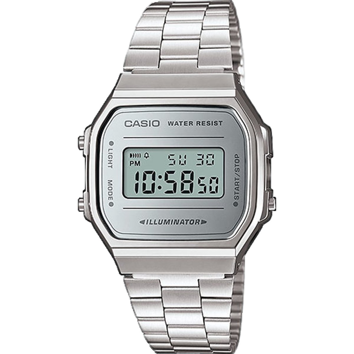 Casio Vintage Iconic A168WEM-7EF Unisex Horloge 36,3 mm - Zilverkleurig