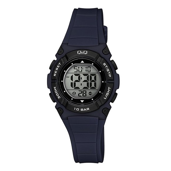 Q&Q-numérique-bleu foncé-montre enfant-étanche- Nager/sports-alarme-chronomètre-rétroéclairage.