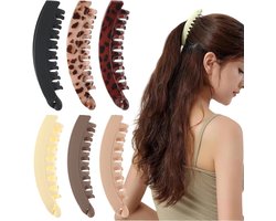 Cosensi - Bananenklem voor dames - Antislip haarspelden met dubbele kam - Geschikt voor dik fijn krullend steil haar - Lange en korte kapsels - Stijlvolle haaraccessoires