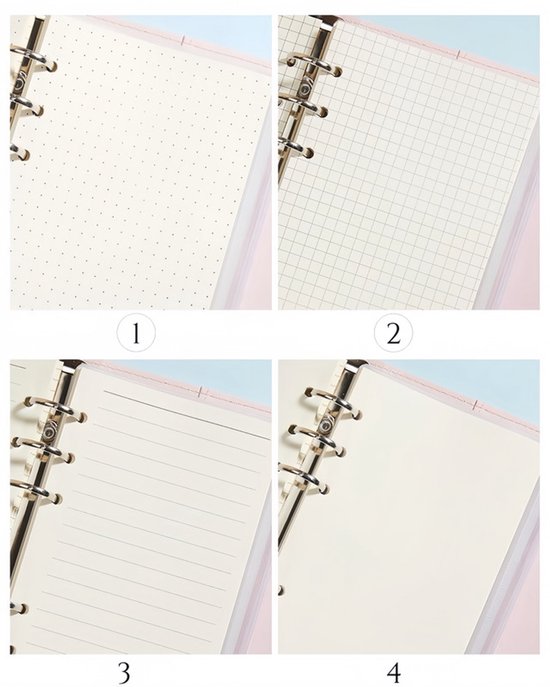 SUPERFINDINGS 4 stuks 6-ringmechaniek A6 reserveset voor notebook