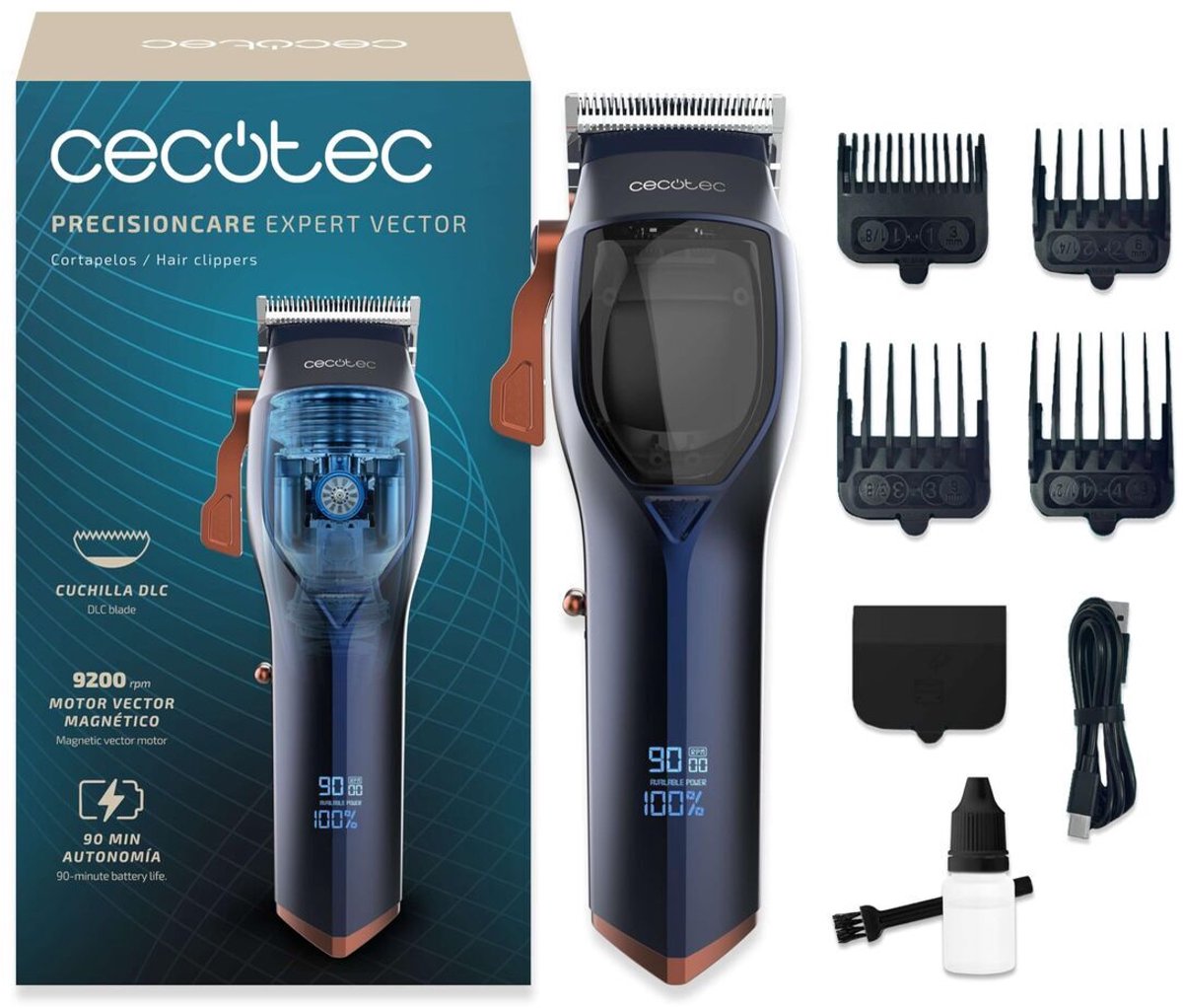Cecotec PrecisionCare Expert Vector Cordless Hair Clipper, 9200rpm Motor, DLC Blade