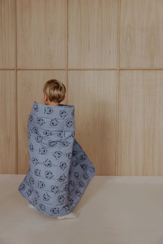 Blenkz Verzwaringsdeken voor kinderen, 5 kg, 140 x 200 cm, therapiedeken, gewichtsdeken, zwaar dekbed (hart, roze, 3,5 kg