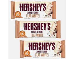 Hershey's Cookies - Chocolate White Flat - 5 x 90g - Voordeelpack - Amerikaanse Chocolade Repen