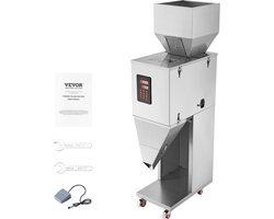 VEVOR Deeltjesvulmachine 20-5000g Automatische Vulmachine met Voetpedaal Roestvrijstalen Weegvulmachine Weegvuller voor Bonen Zaden Granen Thee Korrelverpakking