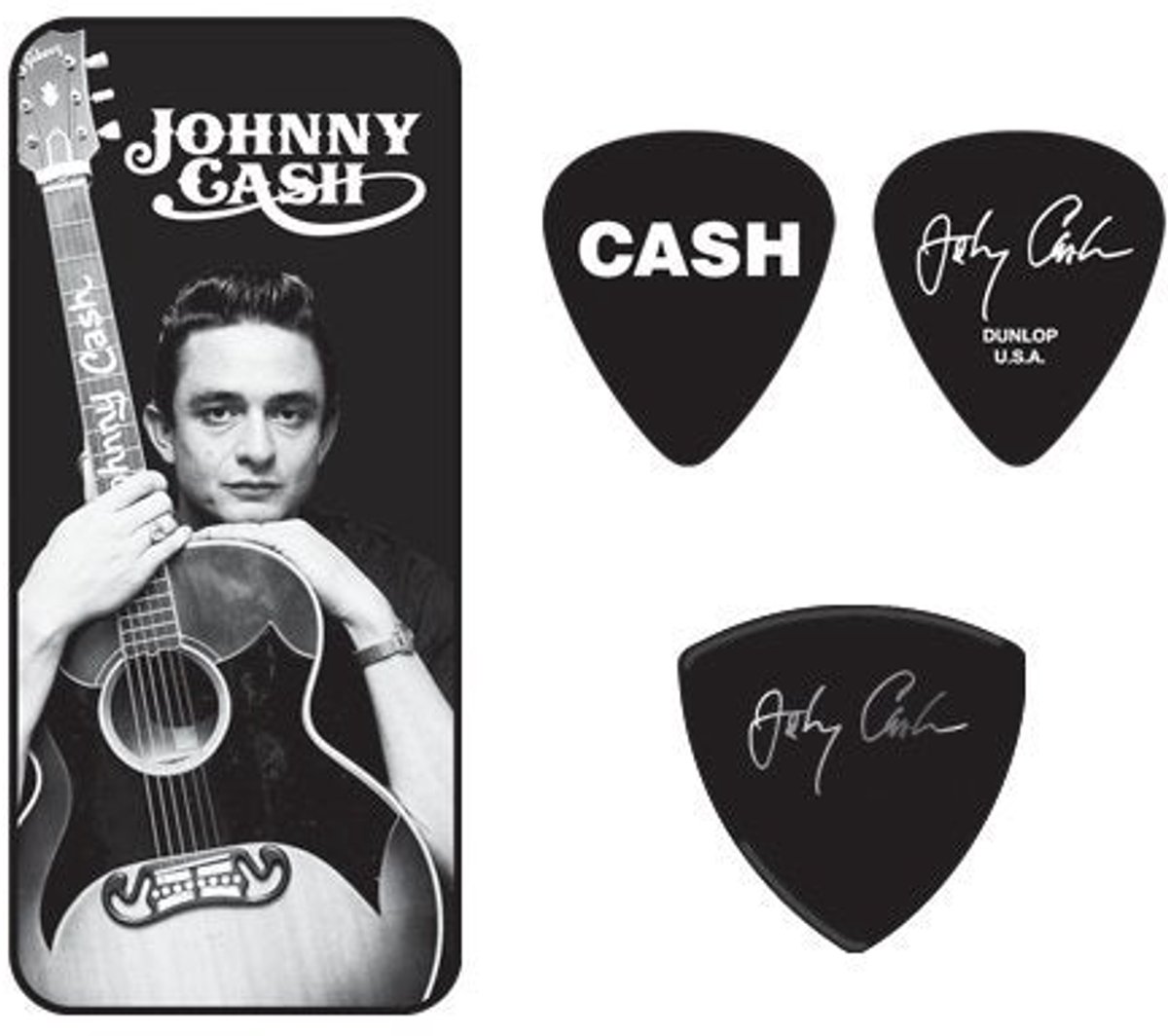Dunlop JCPT01M Johnny Cash Memphis doosje plectrums