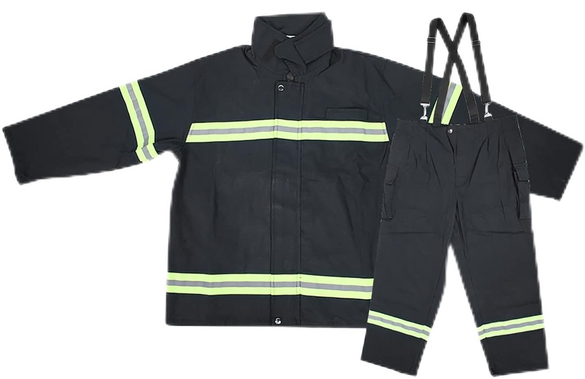 Vlamvertragende kleding, hittebestendige brandweerlieden, beschermende GSM-poortopener, brandwerende relaisschakelaar, reflecterende jas, broek XL (XXL)