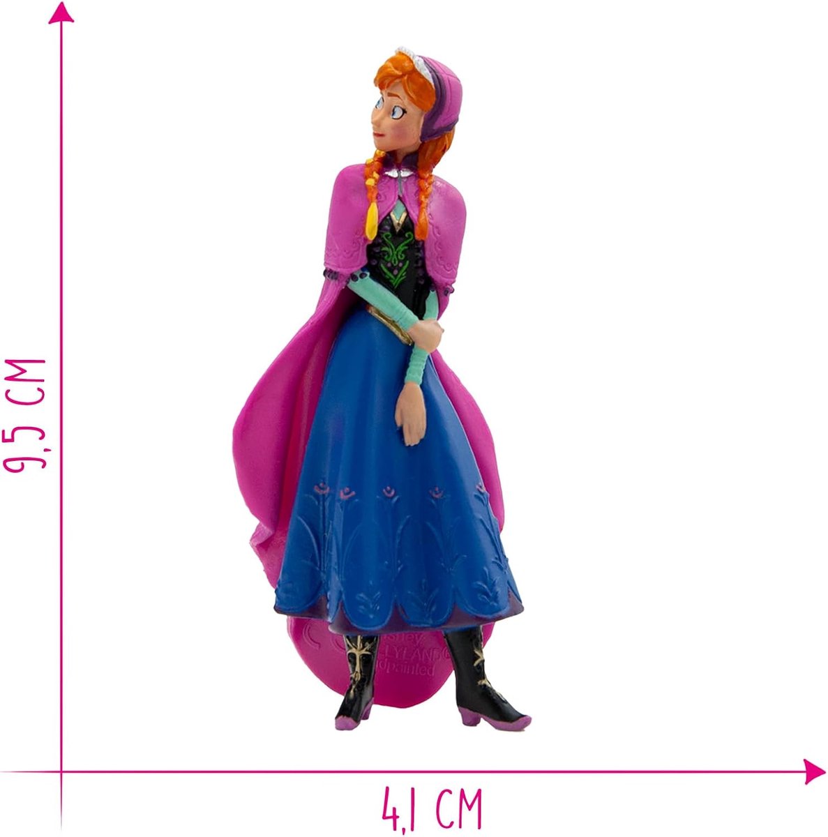 Bullyland 12960 – Speelfiguur Disney Frozen met Anna – levensecht en detailrijk vormgegeven – ideaal als taartfiguur, verzamelobject of vrolijk cadeau voor kinderen vanaf 3 jaar — afbeelding 2