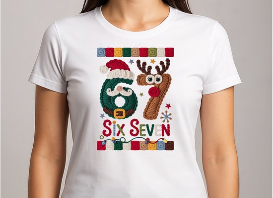 Six Seven Jolly Joybean - T Shirt - CuteChristmas - MerryAndCute - ChristmasCutie - CozyChristmas - SchattigeKerst - LieveKerst - KerstKnuffels - Gift - Cadeau