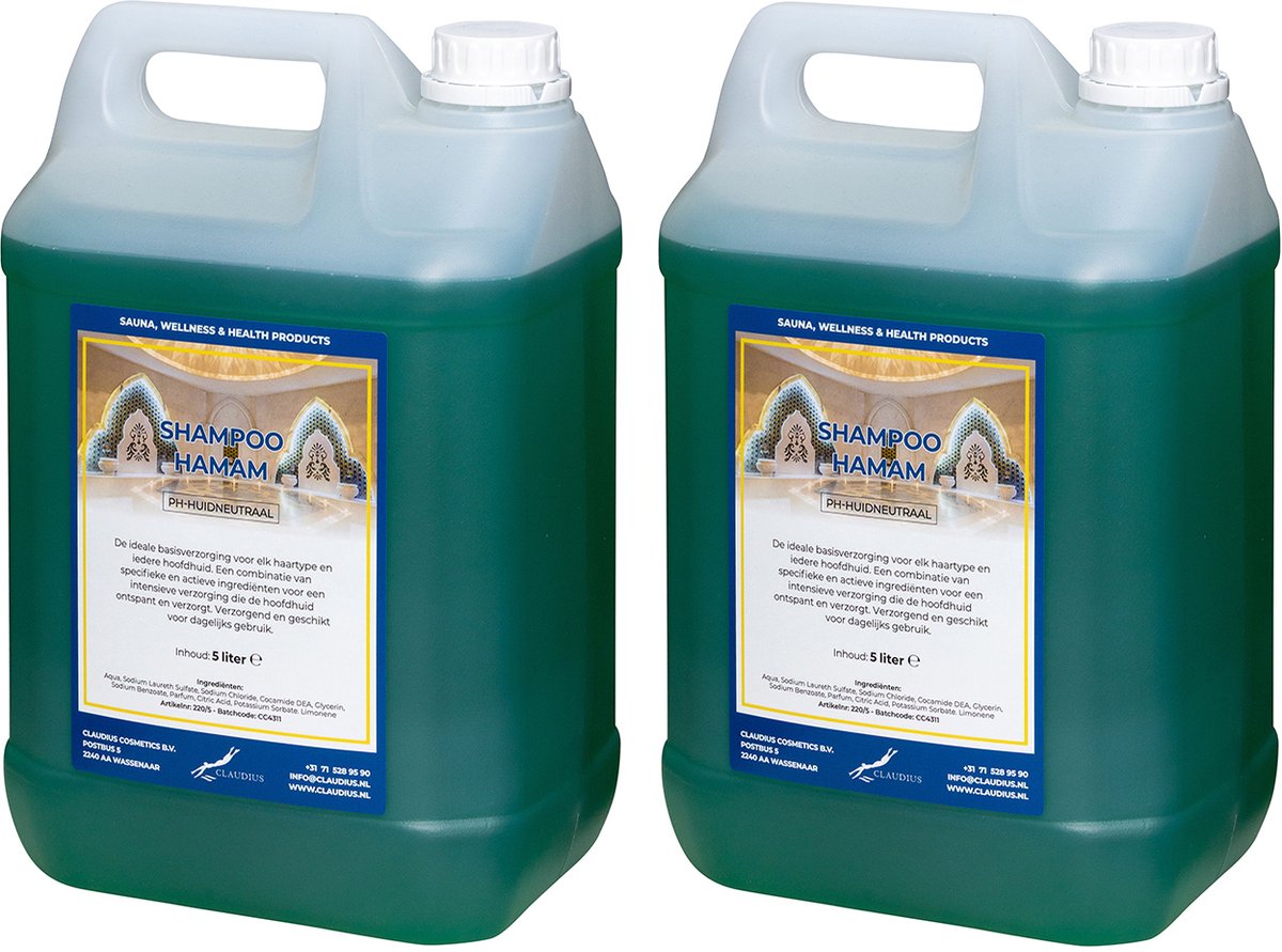 Shampoo Hamam 5 liter – set van 2 stuks - voordeelverpakking - haarverzorging