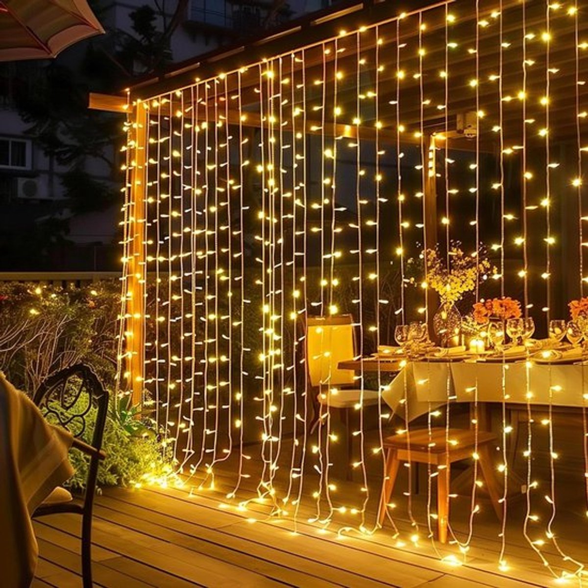 steekbare lichtsnoeren voor de slaapkamer, hangende kerstverlichting voor buiten voor raam, achtergrondmuur, bruiloft, patio, binnenhuisdecoratie voor studentenhuis en feest, warm wit - 6*3m