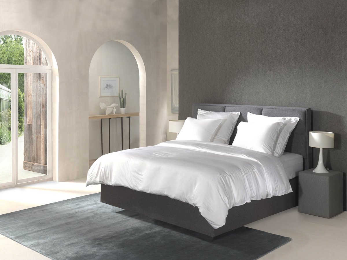 Yellow Dekbedovertrek Bamboo - Tweepersoons - 200x200/220 cm - Quartz White