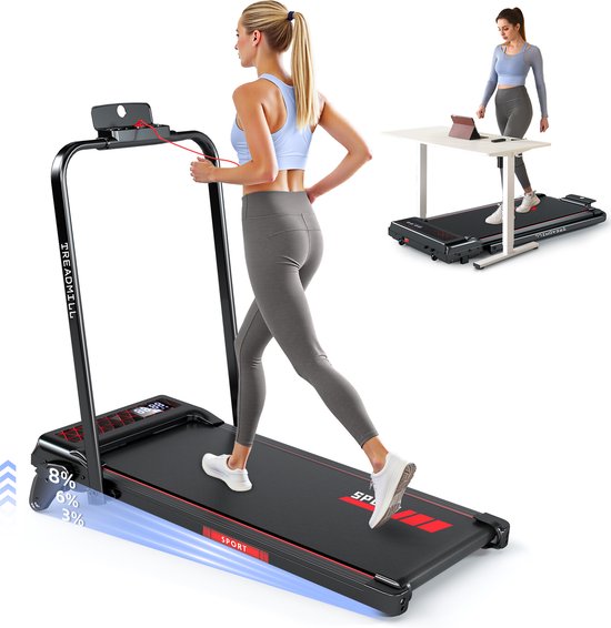 Loopband met 8% Helling - 2,25pk Motor - 1-12km/u - Loopband - €129,99