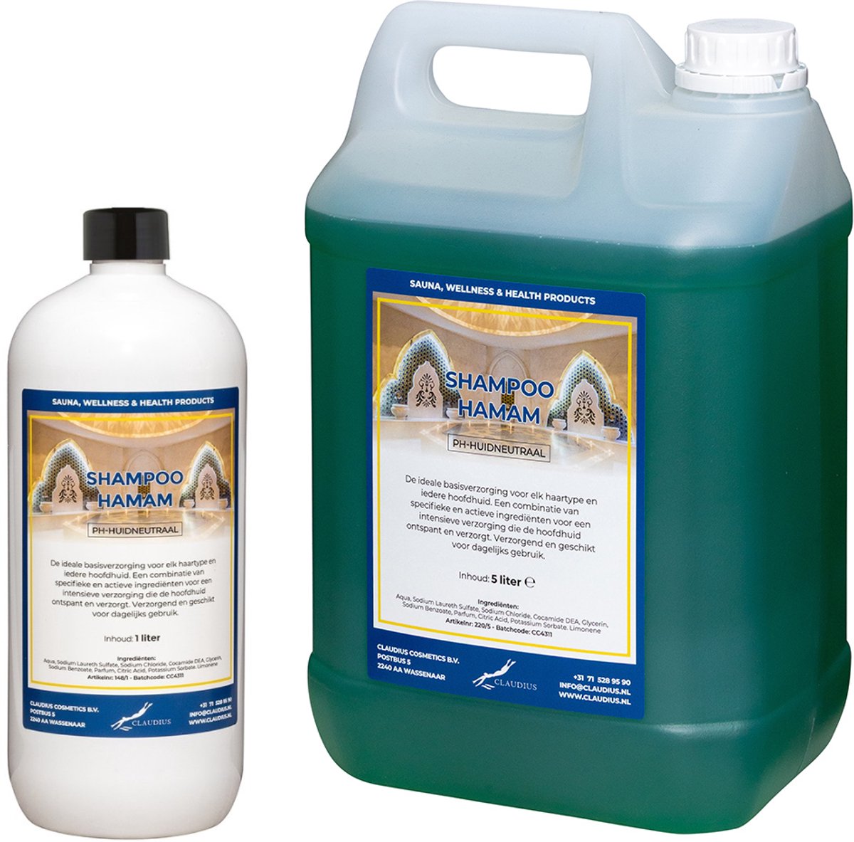 Shampoo Hamam 1 liter + jerrycan navulling 5 liter - voordeelverpakking - haarverzorging