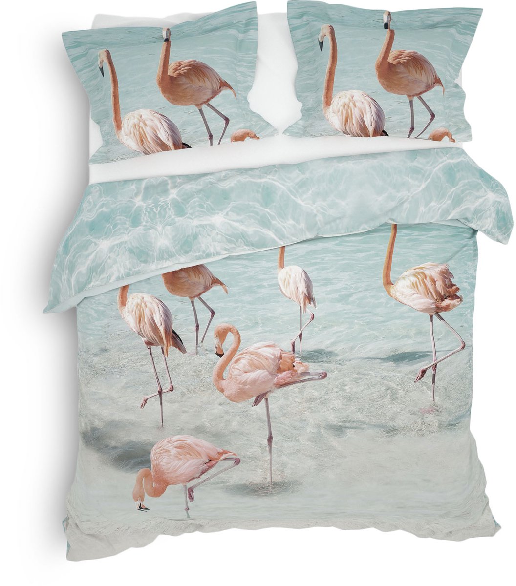 Heckettlane Madiki Dekbedovertrek - Lits-Jumeaux XL - Katoensatijn - 260x200-220 cm - Roze