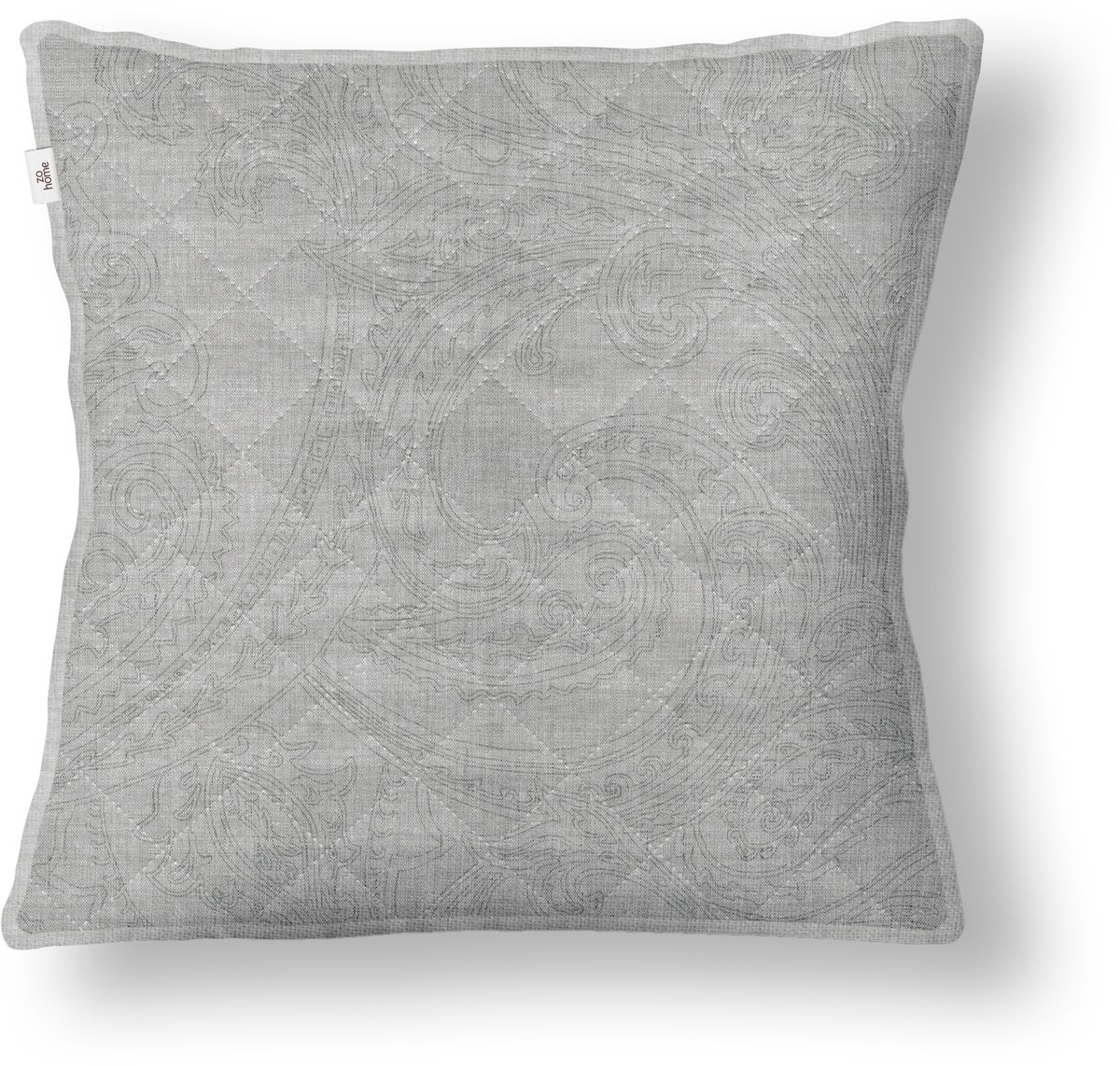 Zo Home Sierkussen Paisley di Lino - dove grey 50x50cm