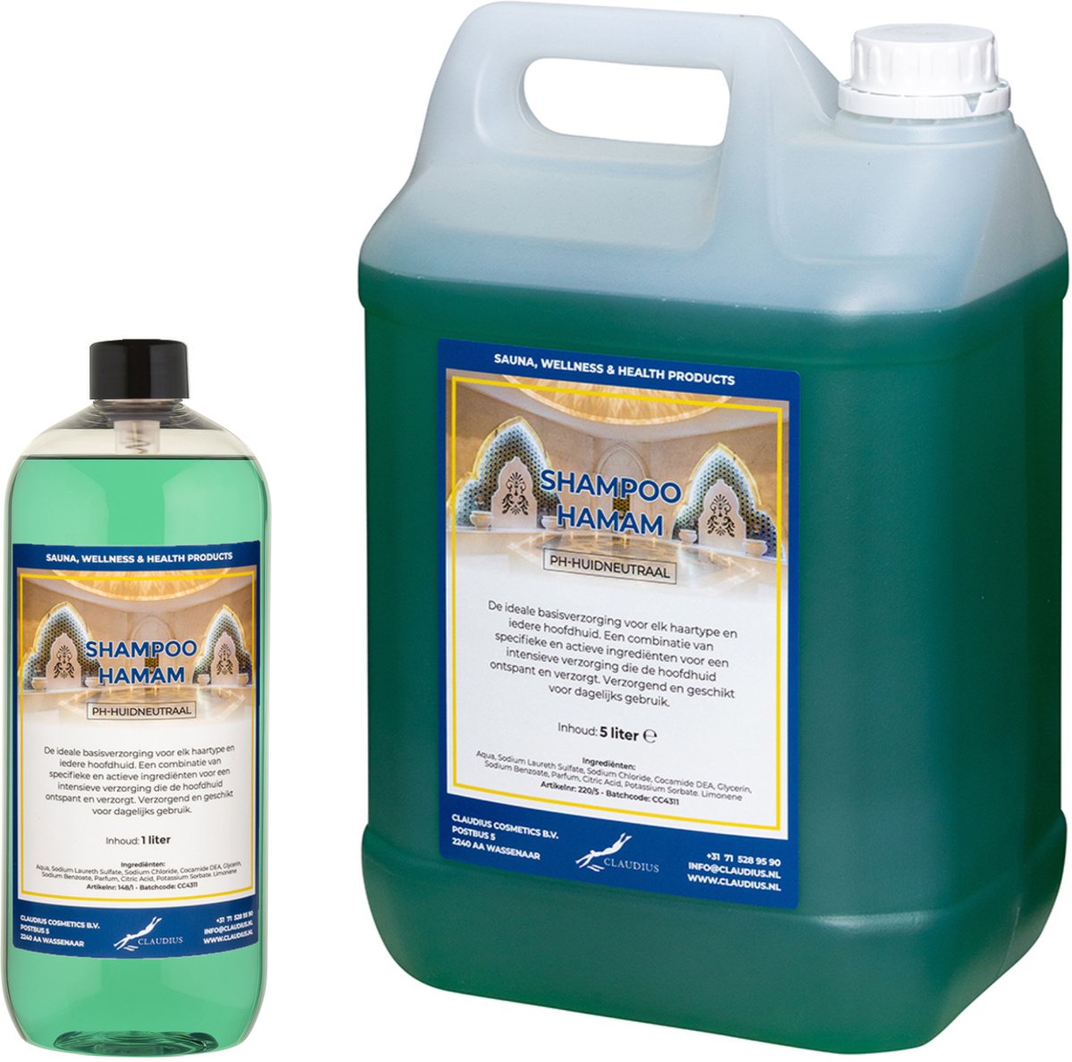 Shampoo Hamam 1 liter + jerrycan navulling 5 liter - voordeelverpakking - haarverzorging
