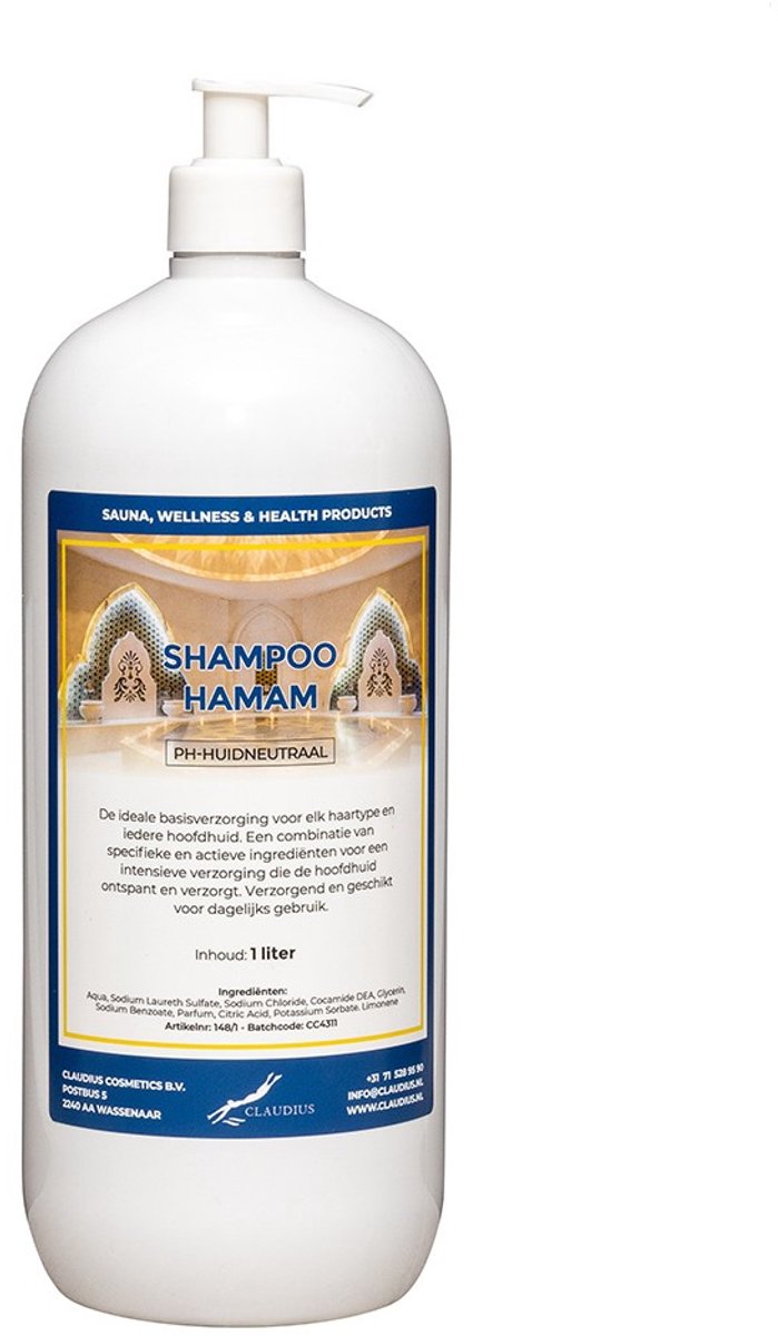 Shampoo Hamam 1 liter met witte pomp - haarverzorging