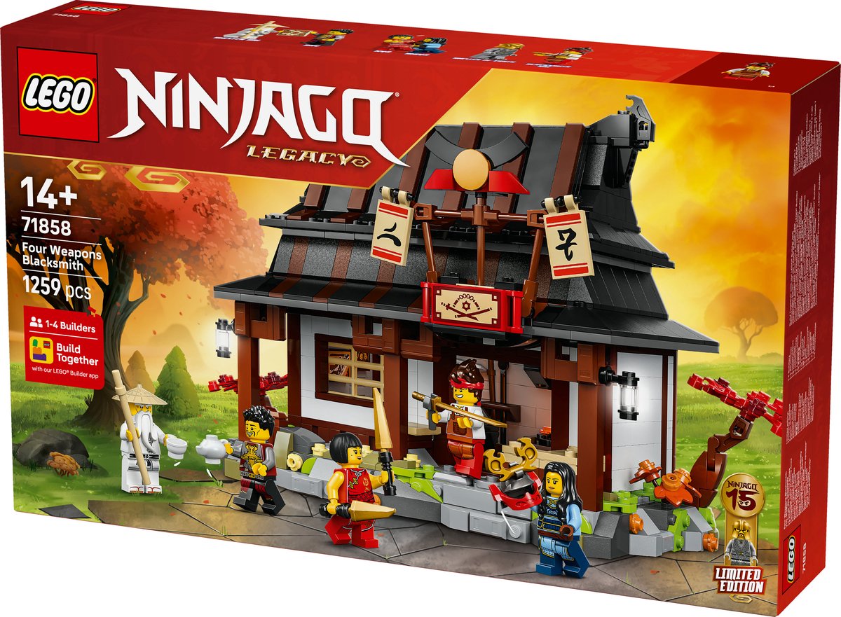 LEGO NINJAGO 15-jarig Jubileum: Smederij De Vier Wapens Bouwpakket voor Kinderen en Volwassenen 71858 — afbeelding 16