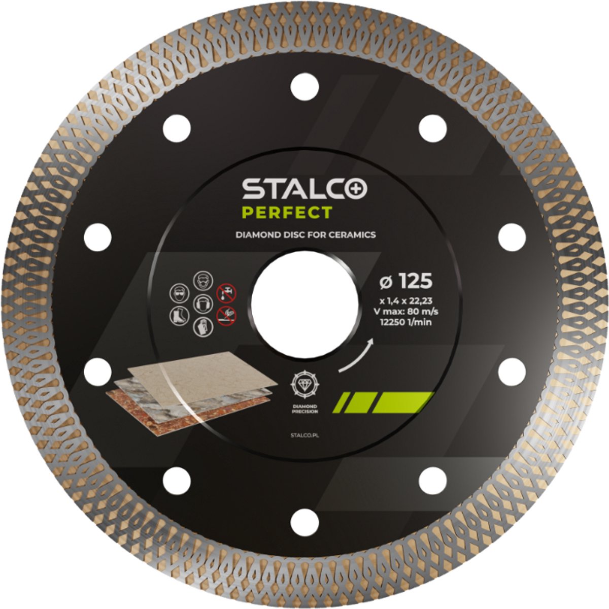 Diamantschijf 250mm x 2.0mm keramisch STALCO PERFECT S-71970