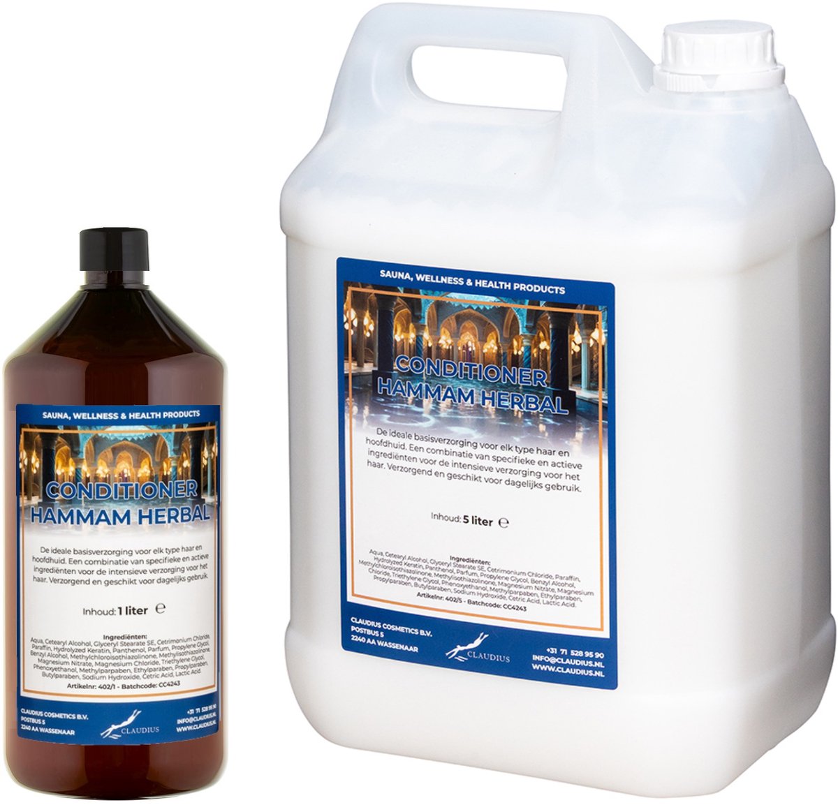 Hairconditioner Hammam Herbal 1 liter + jerrycan navulling 5 liter