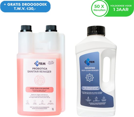 FRM Probiotica Sanitair + Deep Clean Reiniger - Het complete systeem voor een écht schone badkamer