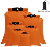 Waterdichte Dry Bag - Droge Opbergzak - Watersport Bescherming - Naadloze Sluiting - 6 Stuks - Oranje