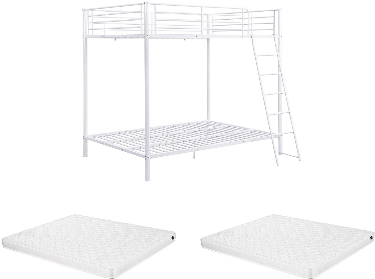 Vente-unique Stapelbed metaal wit 140 x 190 cm