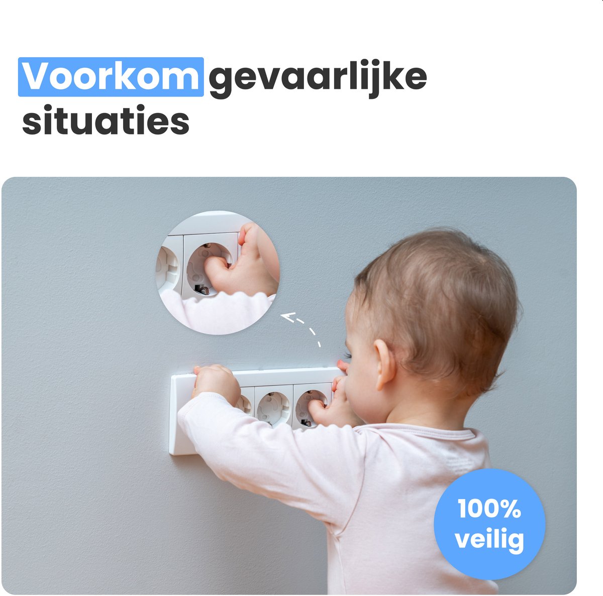 Luft Stopcontact beveiliging PRO - 15 stuks - Extra safe - Baby- en kinderbeveiliging - Voor Nederland en België - Afdekplaatje - Beschermers - Wit – foto 3