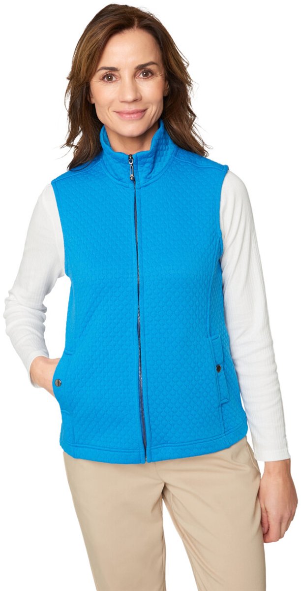 Signature Gilet Met Rits Kobaltblauw