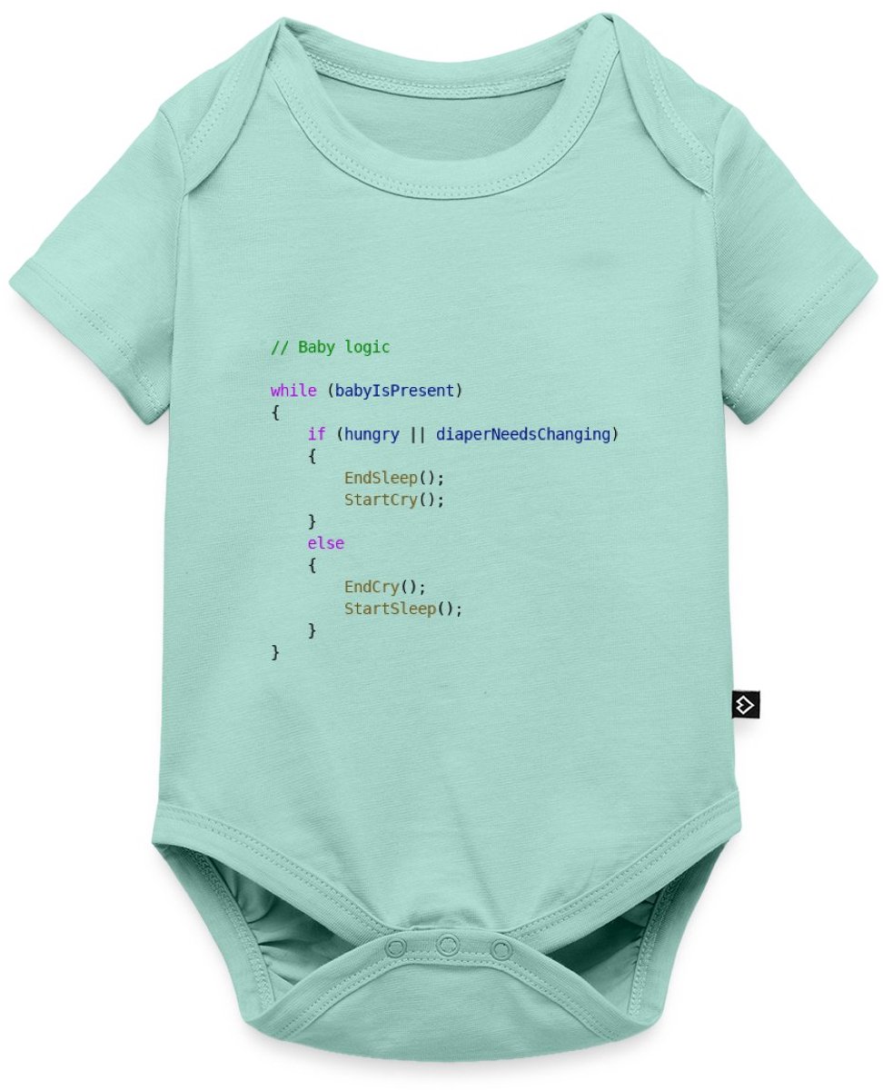 Baby Logica Programmeur Cadeau Baby Rompertje Met Korte Mouwen