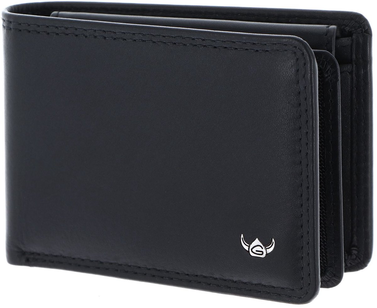 Golden Head Leren portemonnee Polo RFID Protect Minischeintasche 1040 Schwarz zwart