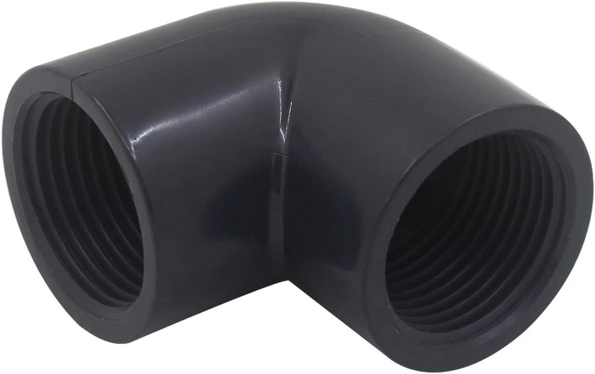 Cosensi - PVC Draadfitting 90 graden Bocht Elleboog L-stuk x2 Draad Knie Buis Connector Pijpfitting Irrigatie - Duurzame Materialen energie Efficiënt Gebruik