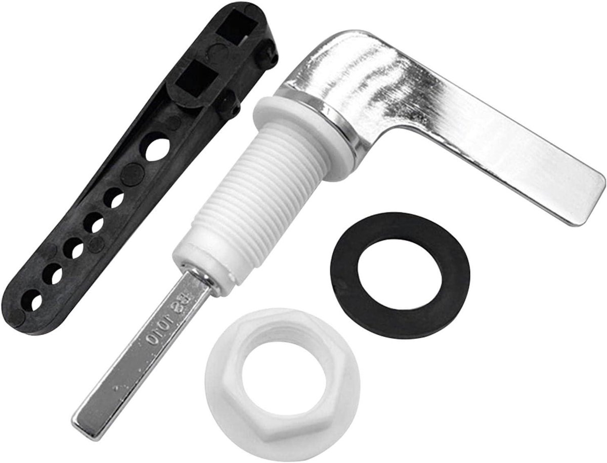Cosensi - Toilet Flush Handvat voor Universeel Toilet Systeem - Vervangende Onderdelen in Legering met Flush Lever Kit