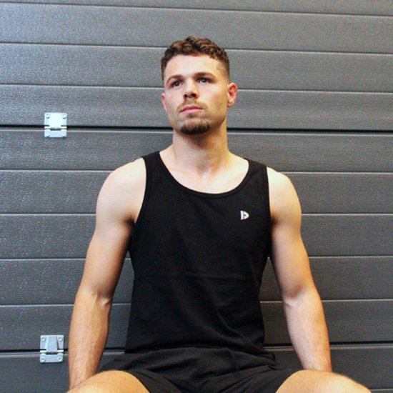 Chemise Donnay Muscle - Pack de 2 - Débardeur - Chemise de sport - Homme - Taille M - Wit & Zwart