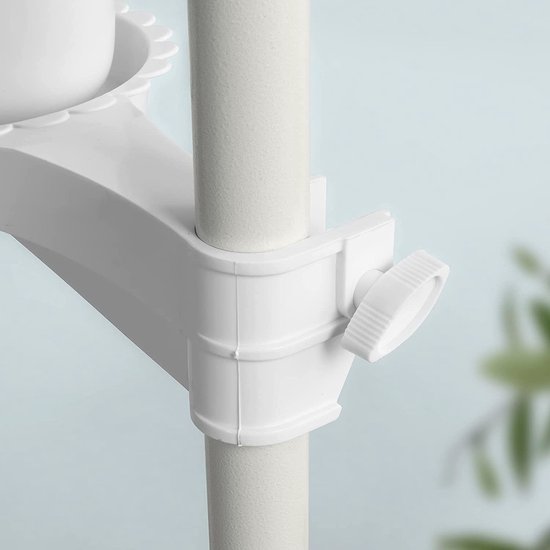 SONGMICS Doucherek - Verstelbaar Hoekrek voor de Badkamer (85-305 cm