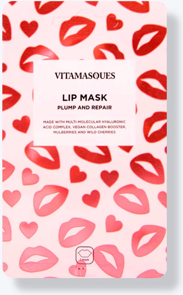 House of Mushu - Lip Masker - Vitamasques - Lipmasker, collageen Lipmasker, verzorgend en voor vollere lippen, Lipmask, lippen masker