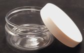 Pot 100ml Vide 1x - Pot en Plastique PET avec Couvercle à Visser Cosmétique - Rechargeable